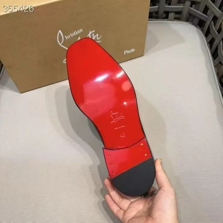 p920💰Men's shoes Christia*.Lobouti*🆑High-end men's business formal leather shoes | Classic red sole shoes | Original imported first-layer cowhide | Iconic rivet decoration | Water-dyed cowhide lining | Italian imported red cowhide outsole | High-end luxury | Perfect interpretation of fashion, sunshine, style, suitable for various occasions Size: 39-44 (customized at 38.45.46)